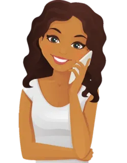 🤳 Frau, Handy, Cartoon, Handy, Gespräch, Mädchen whatsapp sticker