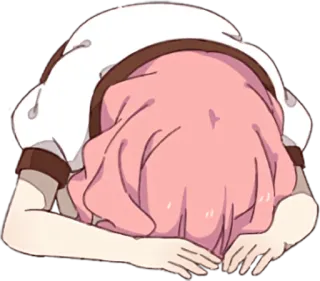 🙇 Anime, Mädchen, Traurig, Entschuldigung, Betteln, Verbeugung whatsapp sticker