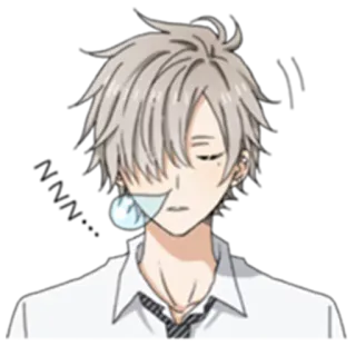 😪 anime, manga, bubble, face, man, boy telegram sticker