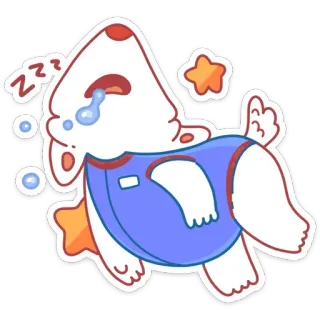 🤤 zzz Hund, schläfrig, süß, Cartoon, Tier, Stern, schlafend telegram sticker