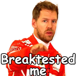 ⛔ Sebastian Vettel Breaktested me sebastian vettel, f1, fórmula 1, carreras whatsapp sticker