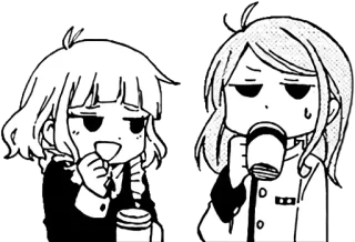 😏 anime, manga, drinking, cute, kawaii, illustration telegram sticker