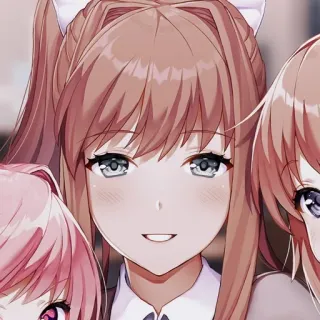 📄 Monika Doki Doki Literature Club! Anime, Doki Doki, Monika, Mignon, Club de littérature telegram sticker