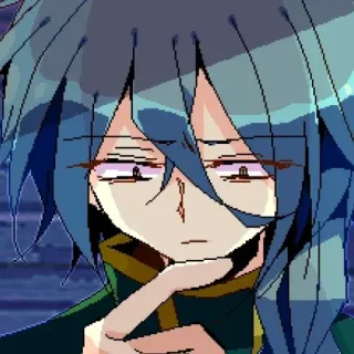 💙 Anime, Manga, Cartone animato, Personaggio, Arte, Illustrazione whatsapp sticker