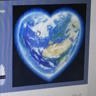 💙 earth, heart, planet, globe, world, love telegram sticker