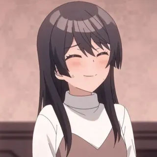 😅 anime, hoạt hình, phụ nữ, nụ cười, cô gái, hạnh phúc telegram sticker