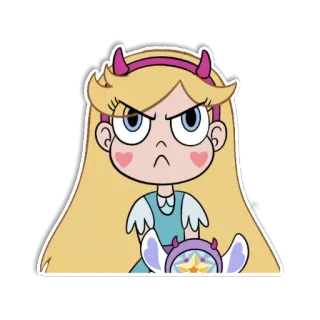 😠 Star Butterfly Star vs. the Forces of Evil สตาร์ บัตเตอร์ฟลาย, การ์ตูน, โกรธ, ไม้กายสิทธิ์, สตาร์ ปะทะ พลังปีศาจ telegram sticker