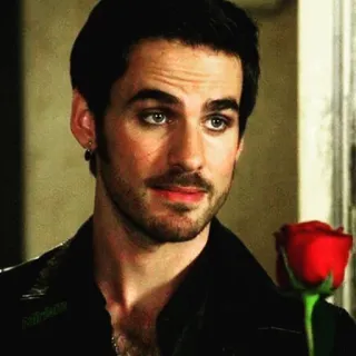 😍 Captain Hook Once Upon a Time Capitán Garfio, Colin O'Donoghue, Once Upon a Time, Rosa, Romance, Fantasía, Televisión whatsapp sticker