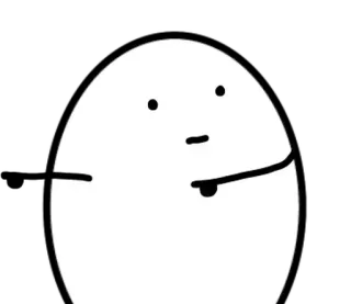 🥚 dedo do meio, ofensivo, gesto, desenho animado, ovo, ilustração telegram sticker