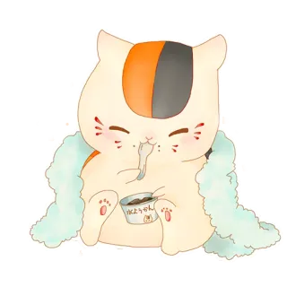 🍰 氷ようかん 猫, 可愛い, かわいい, 氷, 食べ物, デザート telegram sticker