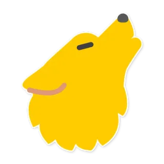 🐶 loup, animal, hurlant, sticker, dessin animé telegram sticker
