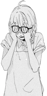 😭 anime, manga, crying, glasses, sad whatsapp sticker