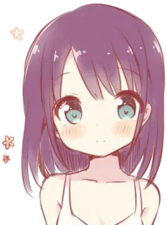😊 chica anime, linda, dibujos animados, ilustración, kawaii, manga, anime telegram sticker