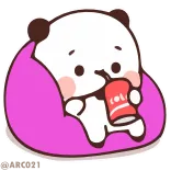 🙃 COLA panda, cola, drink, cute, kawaii, relaxing telegram sticker