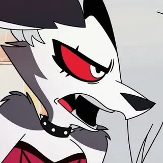 🤬 Loona Helluva Boss ヘルヴァボス, Loona, カートゥーン, 狼, アニメ telegram sticker