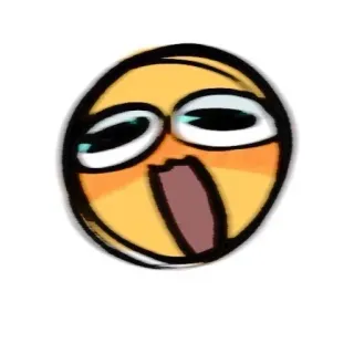 🦦 Emoji, Choqué, Expression, Drôle, Dessin animé, Visage telegram sticker
