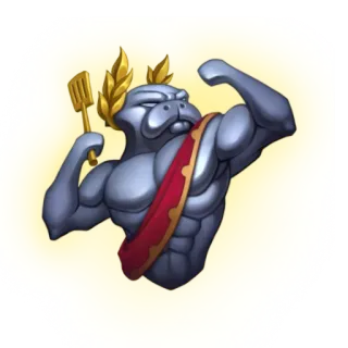 💪 manatee, spatula, muscles, cartoon telegram sticker
