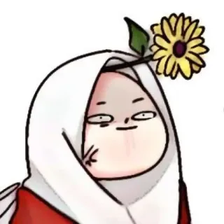 🌺 Anime, Personaggio, Cartone animato, Illustrazione, Adesivo whatsapp sticker