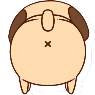 😶 หมา, สัตว์, การ์ตูน, ก้น, น่ารัก, สัตว์เลี้ยง whatsapp sticker