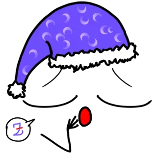 💤 Z sonolento, dormindo, touca de dormir, letra Z, desenho animado whatsapp sticker