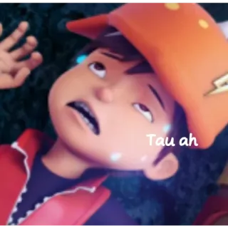 🙂 Tau ah cartoon, tired, lying down telegram sticker