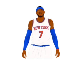 ☹ Carmelo Anthony NEW YORK 7 basket, NBA, atleta, New York, sport telegram sticker