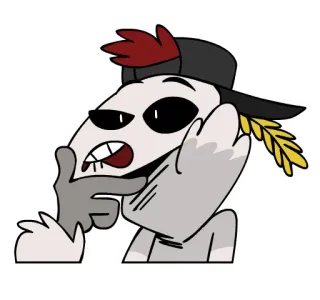 👀 การ์ตูน, ตัวละคร, ท่าทางหยาบคาย, นิ้วกลาง, เชิงลบ, ความไม่แยแส, ทัศนคติ telegram sticker