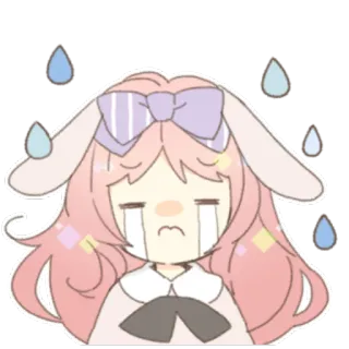 😭 грустный, плачет, аниме, мультфильм, слёзы, милый telegram sticker