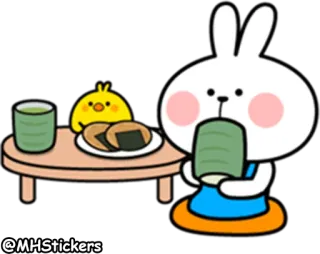 @MHStickers Spoiled Rabbit Apron telegram stickers