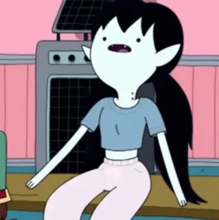 🖤 Marceline Adventure Time cartoon, vampire, character, animated whatsapp sticker
