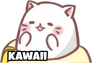 ☺️ KAWAII 카와이, 귀여운, 고양이, 애니메이션 telegram sticker