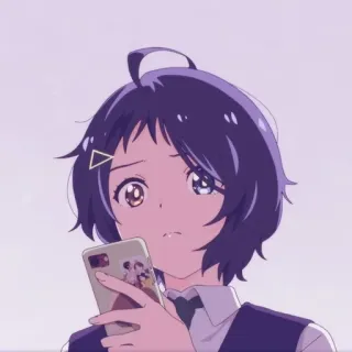 😥 Anime, Cô gái, Nhân vật, Biểu cảm, Dễ thương, Điện thoại whatsapp sticker