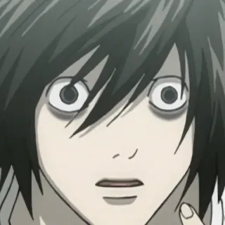 😧 L Death Note Anime, Death Note, L telegram sticker