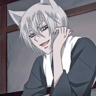 🦊 Tomoe Kamisama Kiss anime, fox, manga, kemonomimi, handsome, smile telegram sticker