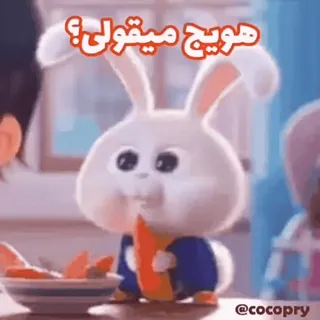🥕 هویج میتونی؟ coelho, cenoura, animal, desenho animado, fofo, adesivo coelho whatsapp sticker