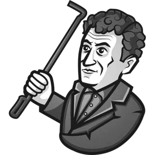 👊 mężczyzna, łom, broń, portret telegram sticker