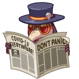 Plague Doctor Hawk telegram stickers