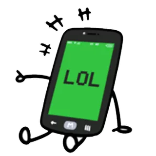😂 LOL lol, lustig, smartphone, cartoon, internet slang whatsapp sticker