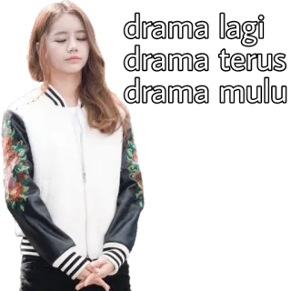 😌 drama lagi
drama terus
drama mulu ドラマ, 女性, ステッカー, 感情, 引用, インドネシア語 whatsapp sticker
