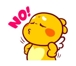 ❤ NO! 漫画, 恐竜, いいえ, かわいい, 翼 telegram sticker