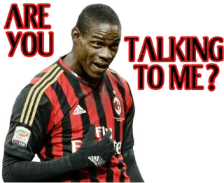 😒 Mario Balotelli ARE YOU TALKING TO ME? voetbal, football, atleet, Mario Balotelli, sport telegram sticker