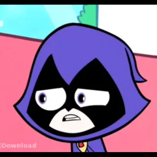 😕 Raven Teen Titans Go! Cartone animato, Supereroe, Adolescente, Titano, Raven telegram sticker