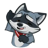 😄 raton laveur, dessin animé, doigt d'honneur, impoli, offensant, animal telegram sticker