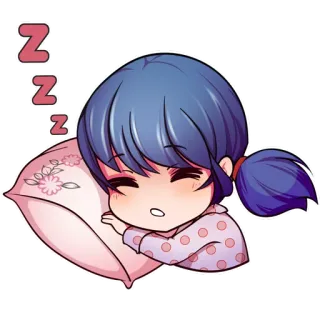😴 ZZZ mengantuk, tidur, zzz, kartun, anime, bantal, lelah whatsapp sticker