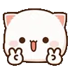Peach & Goma @PeachLovesGoma :: @fStikBot telegram emojis ✌