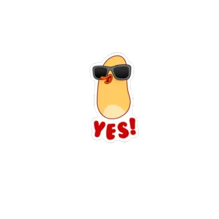❤ YES! dibujos animados, personaje, pegatina, sí, afirmativo telegram sticker