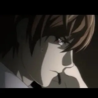 📓 Light Yagami Death Note Аниме, Смерть, Death Note, Манга, Лайт, Ягами telegram sticker