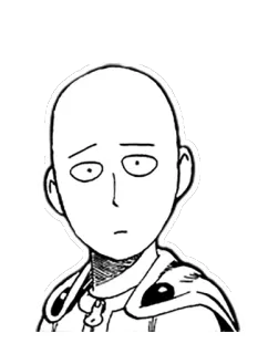 😒 Saitama One-Punch Man anime, manga, superhero, Saitama, One-Punch Man telegram sticker
