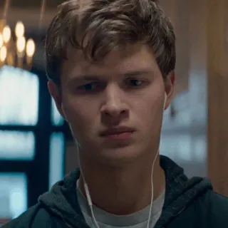 🚘 Ansel Elgort actor, person, headphones, male telegram sticker
