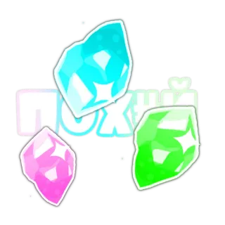 💎 ПОХИЩЕНИЯ crystals, russian, bright, neon, gems telegram sticker